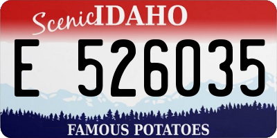 ID license plate E526035