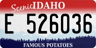 ID license plate E526036