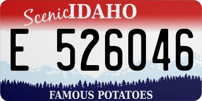 ID license plate E526046