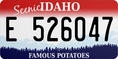ID license plate E526047