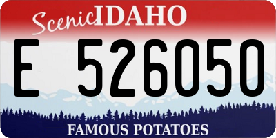 ID license plate E526050