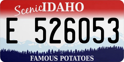 ID license plate E526053