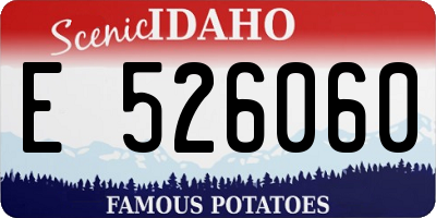 ID license plate E526060