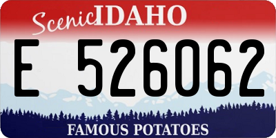 ID license plate E526062