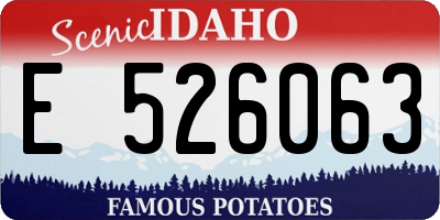 ID license plate E526063