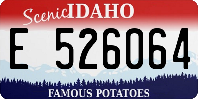 ID license plate E526064