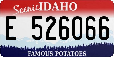 ID license plate E526066