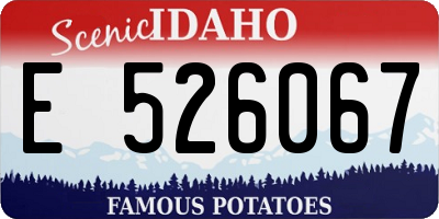 ID license plate E526067