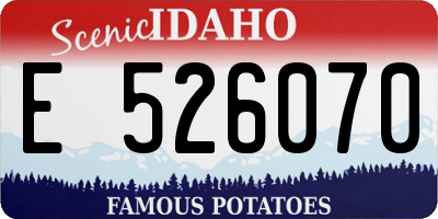 ID license plate E526070
