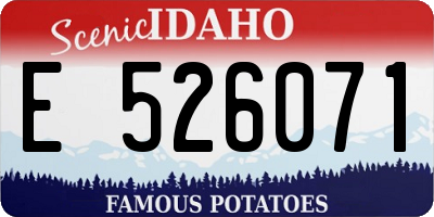 ID license plate E526071