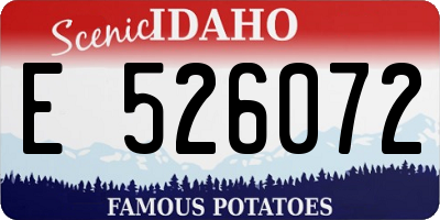 ID license plate E526072