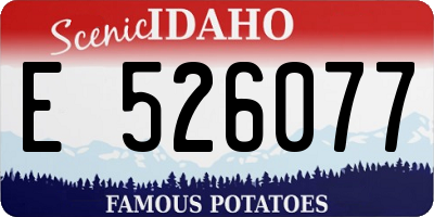 ID license plate E526077