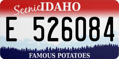 ID license plate E526084