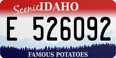 ID license plate E526092