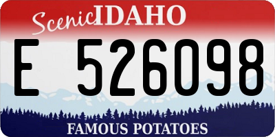 ID license plate E526098