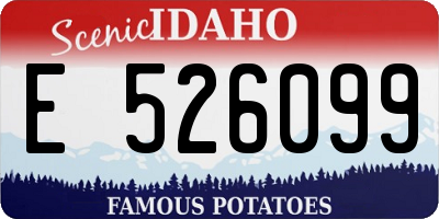 ID license plate E526099