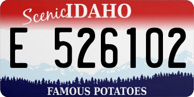 ID license plate E526102