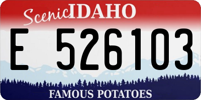 ID license plate E526103