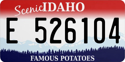 ID license plate E526104