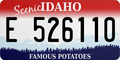 ID license plate E526110