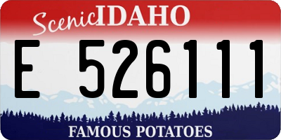 ID license plate E526111