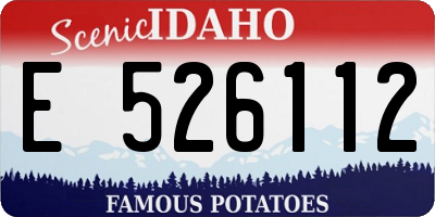 ID license plate E526112