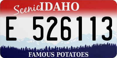 ID license plate E526113