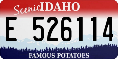 ID license plate E526114
