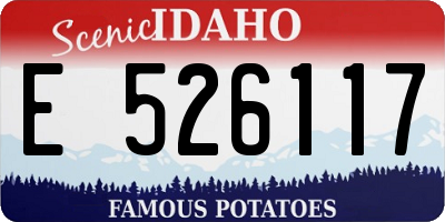 ID license plate E526117