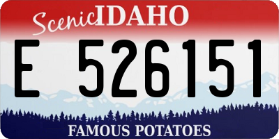 ID license plate E526151