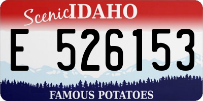 ID license plate E526153