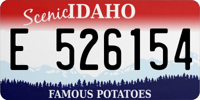 ID license plate E526154