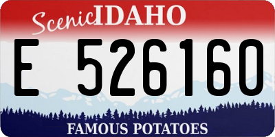 ID license plate E526160