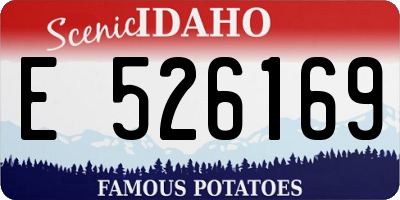 ID license plate E526169