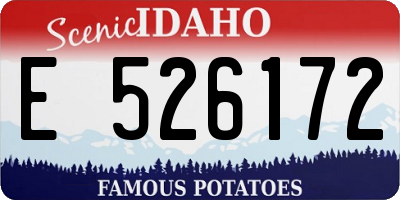 ID license plate E526172