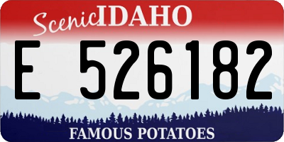 ID license plate E526182
