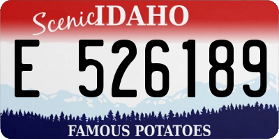 ID license plate E526189