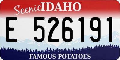 ID license plate E526191