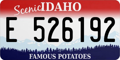 ID license plate E526192