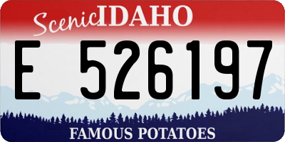 ID license plate E526197