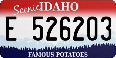 ID license plate E526203