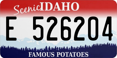 ID license plate E526204