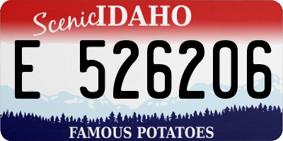 ID license plate E526206