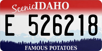 ID license plate E526218