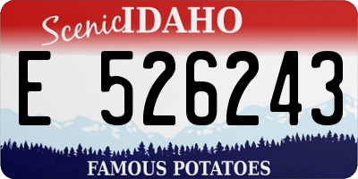 ID license plate E526243