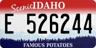 ID license plate E526244