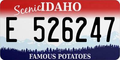 ID license plate E526247