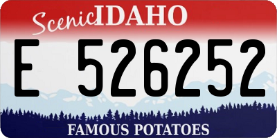 ID license plate E526252