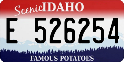 ID license plate E526254
