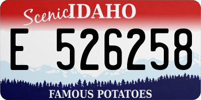 ID license plate E526258